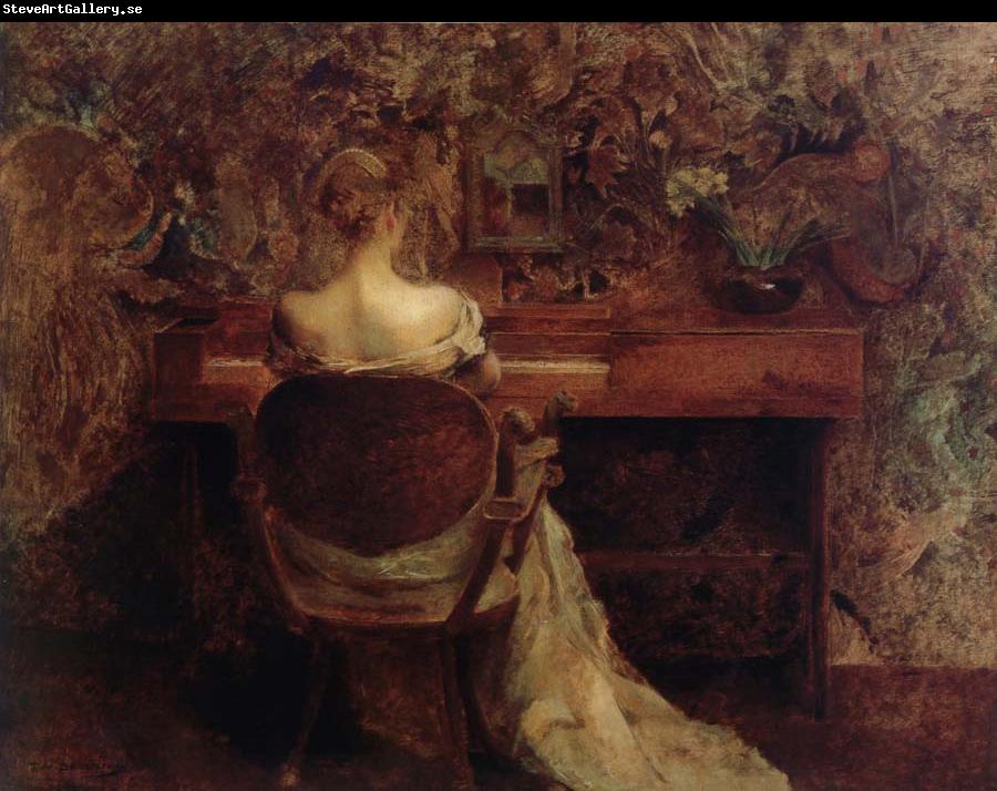 Thomas Wilmer Dewing The Spinet